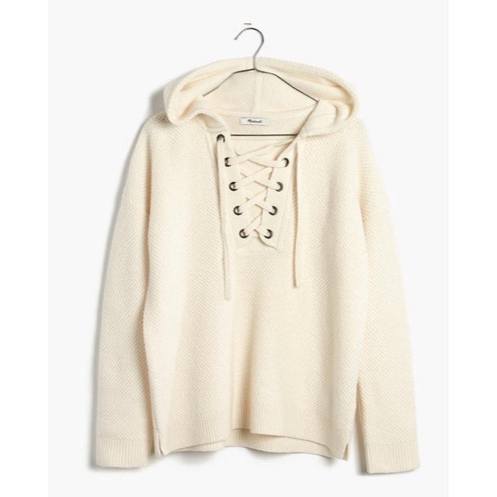 Madewell lace up hoodie